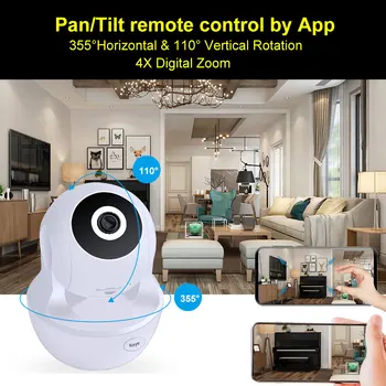 N_eye 8MP 4K domácej bezdrôtovej WiFi dieťa IP dohľadu nad smart web kamera, obojsmerné audio infračervené AI 360° automatické sledovanie, kamera