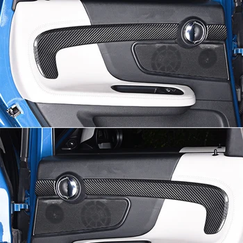 Pre Mini Cooper Nové Krajana F60 2017 2018 6pcs Reálne Uhlíkových Vlákien Dvere Auta Panel Sklon Líšt Kryt dizajn Interiéru