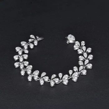 Horúce Sale 925 Sterling Silver Vytvorené Olivový List Kvet Krásne Náramky Pre Ženy Vysokým Počtom Atómov Uhlíka Diamant Jemné Šperky Darček