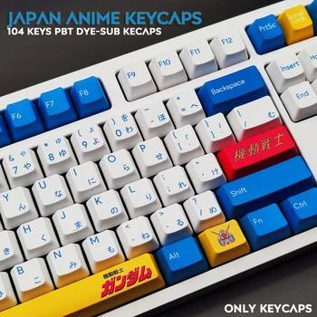 117 Kľúče PBT Keycap OEM Profil FARBIVO-SUB Japonsko Osobné Anime Keycaps Pre Cherry MX Mechanické Prepínanie Klávesnice