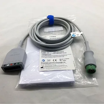 PRE Mindray T5 / T8 12-pin 3-viesť 5-viesť Split Hlavný Kábel Defibrilácie EV6201 Hlavný Kábel