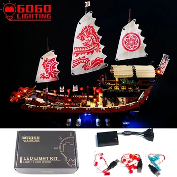 GOGOLIGHT Značky LED Svetlo Do Auta Pre Lego 70618 Pre Destiny ' s Bounty Loď Loď Sea Bloky Lampa Nastaviť Hračky (Iba Svetlo, Č Model)