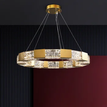 Postmoderných Luxusné LED Luster Osvetlenie Tvorivé Obývacia Izba, Jedáleň, Spálňa Kolo Villa Osobnosti Závesné Osvetlenie