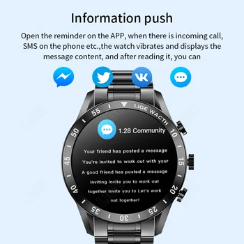 LIGE Mužov Smart Hodinky Bluetooth Hovoru, Ovládanie Hudby Šport Fitness Mužov Sledovať tepovú frekvenciu Smartwatch 2021 Nové Tri tlačidlá Poľa Darček