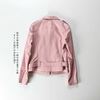 Ružová Ovčej Kabát Reálne Originálne Kožené Bundy Ženy Oblečenie 2021 kórejský Elegantné Jar Jeseň Žena Coats Topy ZT2284