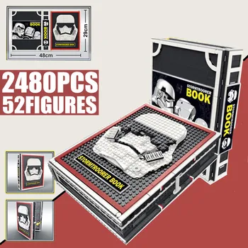 Nové 2480PCS 52 Údaje Space Star Wars Stormtroopers Údaje Zbierka Kniha Model Nápady Stavebné kamene, Tehly Dieťa Darček Hračka