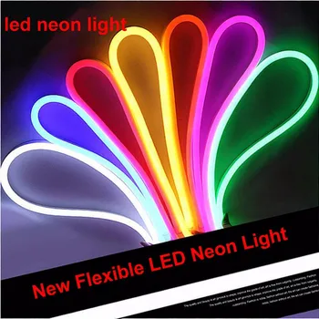 Vysoko Kvalitné LED, Flexibilné Neon Lano Svetlo Vodotesný LED Neon Pásky Pásky Svetlo RGB/Teplý/Cool/Žiarovka/Zelená Dekoratívne Osvetlenie 10M