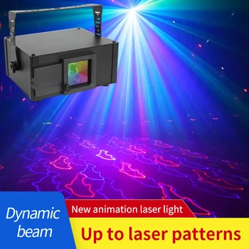 OUFULA 4D Animácie Laserové Svetlo LED Baterka Ovládanie Hlasom Fáze Lampa s Diaľkovým ovládaním Pre KTV Bar