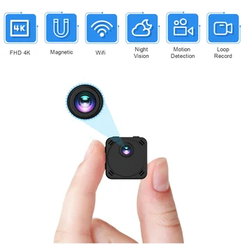 Ip Cam 4K Mini Videokamera Smart Wireless WiFi Kamera P2P/AP Micro Kameru Detekcia Pohybu Nočné Videnie Cam podporu Skryté tf karty