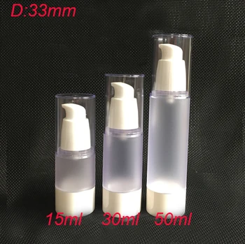 15ml matné airless vákuové čerpadlo lotion fľaša s bielym úst Veko,0.5 unca airless Kozmetické Kontajner Naplniteľné Fľaše