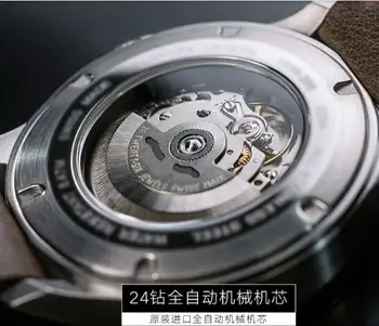 Yelang Automatické hodinky Trícia T100 Japonsko TOP 24Jewels Pohyb Vodotesné 100m Dátum Deň Sapphire Svetelný Vojenské Plávať Hodinky