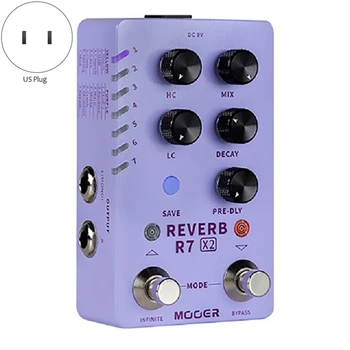MOOER R7 REVERB X2 Reverb Efekt Procesor Obsahuje 14 Reverb Znie na Podporu Predvoľba Spínania Účinky