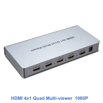HDMI 4x1 Prepínač Quad Multi-viewer 4 v 1 z podpory Piatich režimov prepnutie displeja IR Ovládanie HDMI 1.3,HDCP 1.2 1080P