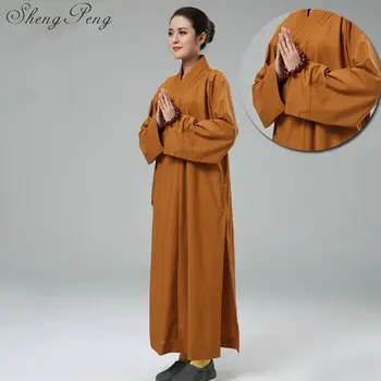 Čínsky mních župan orientálny plášť mních kostým župan mních zen budhistický mních budhistické oblečenie kostým shaolin Q268