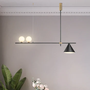 Nordic Štýl Gllass Loptu LED Prívesok, Svetlá, Tvorivá 3 Hlavami Visí Lampa Spálne, Obývacia Izba Hanglamp Domov Osvetlenie Zariadenie