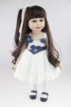 45 cm Dievča bebe reborn bábiky celého Tela Vinyl Znovuzrodené dieťa Americký Bábiky Realistické Bábiky Hračky pre Deti darček