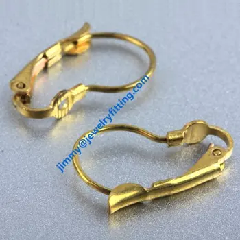 Módne šperky zistenia mosadz leverback náušnice klip ucho drôt klip náušnice príslušenstvo