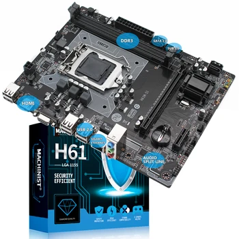 Strojník H61 Doska Set Kit S Intel i3 3220 LGA 1155 CPU 8GB1600MHz DDR3 ram Pamäť H61m - S1