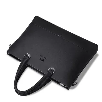 Pánske Briefcased Originálne Kožené Vrece Luxusné Fit 14inch Laptop Taška Pre Dokumentu A4 Breifcase Taška cez Rameno PL203059