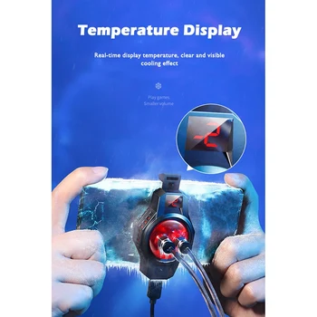 Mobilný Telefón Vodného Chladenia Radiátor Teplota Displej Ventilátor Držiak Telefónu Vody Chladič pre Android/iPhone, Smartphone