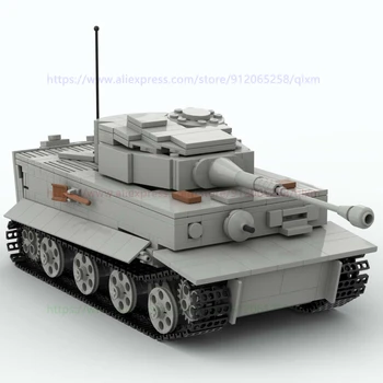 Tehla Toy Tank Tiger WW2 Vojenských Zbraní Tehly Hračky pre číselné Údaje Vojakov Vzdelávacie Deti, Hračky, Darčekové 775pcs