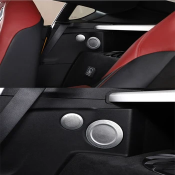 6PCS Interiérové Lišty Hliníkové Zliatiny Audio Reproduktorov Dvere Auta Reproduktor Kryt Nálepka pre Toyota GR Supra A90 2019-22