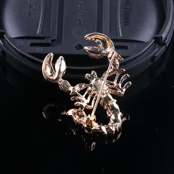 Dekoratívne Napodobňované Drahokamu Odev, Šperky Brošňa Svadobné Svadobné Napodobňované Crystal Zvierat Scorpion Brošňa