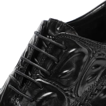Nové Plastický Kožené Šaty Mužov Topánky Luxusné Krokodíla Vzor Svadobné Topánky Mens Business Úrad Práce Špicatou Špičkou Topánky Veľkosť 44