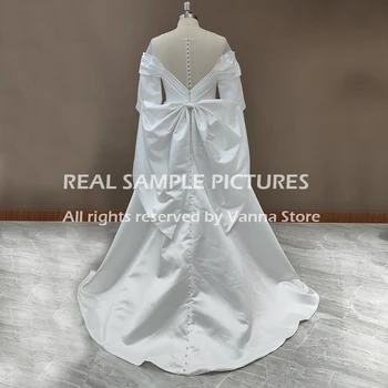 Mimo Ramenný Satin Viktoriánskej Svadobné guľové Šaty Luk výrobnú Cenu REAL FOTO na Zákazku Otvorte Zadný Vintage Princezná Svadobné Šaty