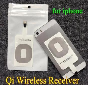 50pcs/veľa Qi Bezdrôtovú Nabíjačku Prijímač pre Apple Pre iPhone7 7p 6 6 5 5S 5C Nabíjacieho Adaptéra Receptor Podložka Coil