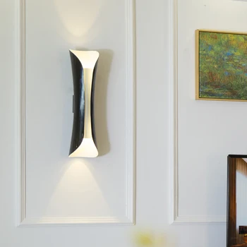 Moderné hliníkové rúry nástenné svietidlo Art Deco nástenné svietidlo LED svietidlo bielej na čiernu spálne vedľa Dovolenku doma, osvetlenie Steny Sconce WA032