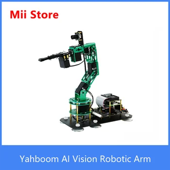 Yahboom DOFBOT AI Vízia Robotické Rameno rameno Open source programovanie inteligentných triedenie auta s Raspberry Pi 4B 4GB rada