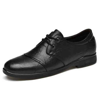 Originálne kožené Mužov topánky Business Casual obuv Muži byty Plus Veľkosť Čierne Kožené topánky pre Mužov mokasíny Moccasins zapatos hombre