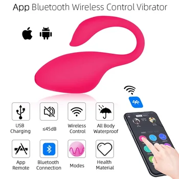PEIFU Mobile Phone Control Pošvy Zmenšuje Masturbácia Zariadenia Bluetooth Vibračné Vajíčko Vibrátor Video Žena Masér