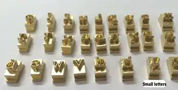 26pcs malé písmená, malé písmená medi formy vlastnú výrobu Mosadze formy tvorby s číslami a symbolmi