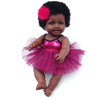 50 cm full vinyl reborn čiernej kože baby doll znovuzrodené dieťa silikónové deti princezná bábika hrať dom batoľatá bábiky pre deti