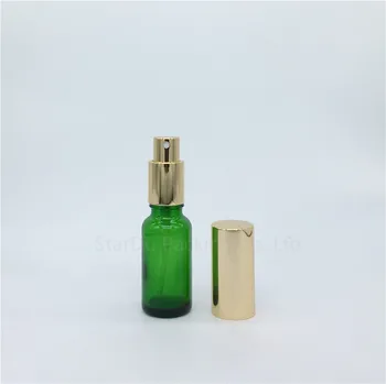 500PCS 10 ml 15ml 20ml 30 ml 50 ml 100 ml Prázdne zelené Sklo Spreji Parfum Kontajner Naplniteľné Kozmetické Rozprašovač fľaše
