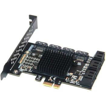 PCIE 1X Adaptér na 10 Porty SATA 3.0 Stúpačky Rozširujúca Karta PCIE X4, X8, X16 Rozhranie pre Windows Desktop PC Počítač Konvertor