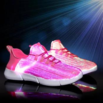 Led Obuv USB spoplatnené žiariace Tenisky Optický topánky pre dievčatá, chlapcov, mužov, ženy, Ľahká Bežecká Obuv LED Svetlo Topánky