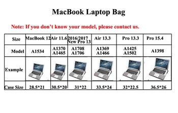 Prípad Pre MacBook Pro Air 15.4 13.3 13 12 11 Laptop Taška PU Kožené Puzdro Odnímateľný Notebook Kryt, Taška
