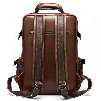 2020 nové kožené unisex batoh 15 palcov veľkú kapacitu počítača batoh retro vonkajšie horolezectvo cestovná taška nové