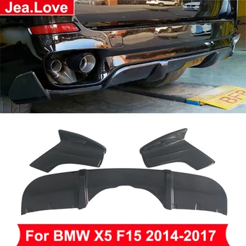 MP Štýl Reálne Uhlíkových Vlákien Zadný Difúzor Nárazníka Pery Auto Modifikácie Tela Súprava Dielov Na BMW X5 F15-2017 Styling