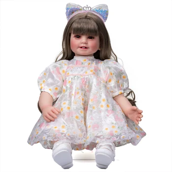 60 cm simulácia dievčatko bábika princezná so štyrmi zuby dieťa reborn roztomilý hrať dom hračka zber hobby darček
