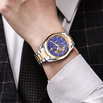CHENXI Módneho priemyslu Mechanické Hodinky pánske Top Značky Luxusné Automatické Mechanické náramkové hodinky Tourbillon Muž reloj hombre