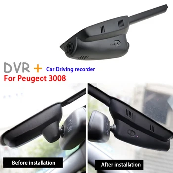 4K Auta DVR WiFi Registrator Dash Cam Kamera Pre Peugeot 3008 Digitálny Video Rekordér Videokamera HD 2160P Nočné Videnie 96670 IMX415