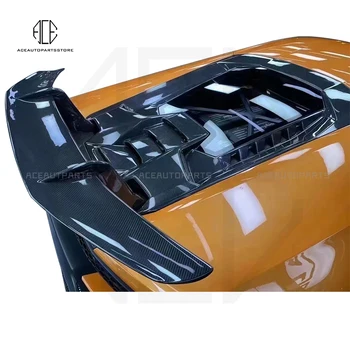 Carbon Fiber batožinového priestoru Spojler Krídlo so stojanom a Kapotu Na Lamborghini Huracan Lp610 LP580 EVO P Štýl