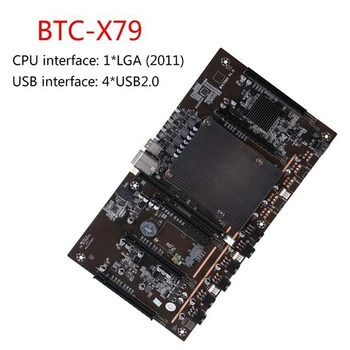 BTCX79 H61 Ťažba Doska s E5 2620 CPU+Ventilátor+Switch Kábel DDR3 Podporu 3060 3070 3080 Grafická Karta pre BTC Baník