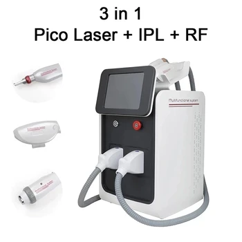 NAJLEPŠIE 3 v 1 Multifunkčné IPL Laserové Odstránenie Chĺpkov, Stroj Nd Yag Laser, Tattoo, Odstránenie Stroj RFace Výťah Odstránenie Ochlpenia laserom