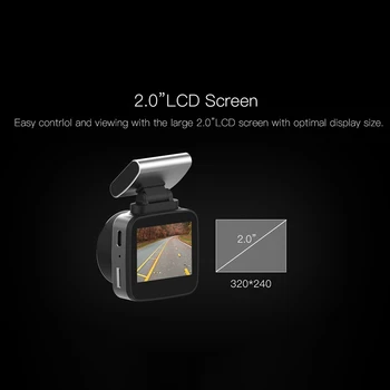 1080P HD 2 Palcový Jazdy Záznamník G Senzor Auta DVR Kamera IPS Displej Detekcia Pohybu Dash Cam