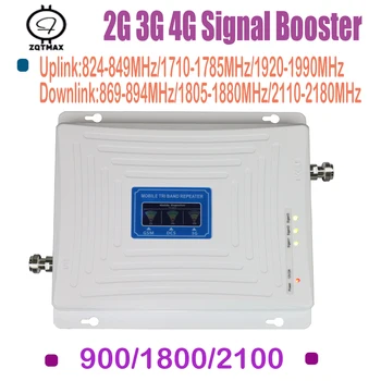ZQTMAX 2G, 3G, 4G Repeater GSM, DCS Signál Booster 900 1800 2100 MHz (UMTS LTE Celulárnej Zosilňovač Signálu Mobilnej siete Repeater